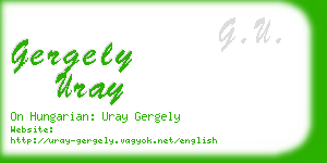 gergely uray business card